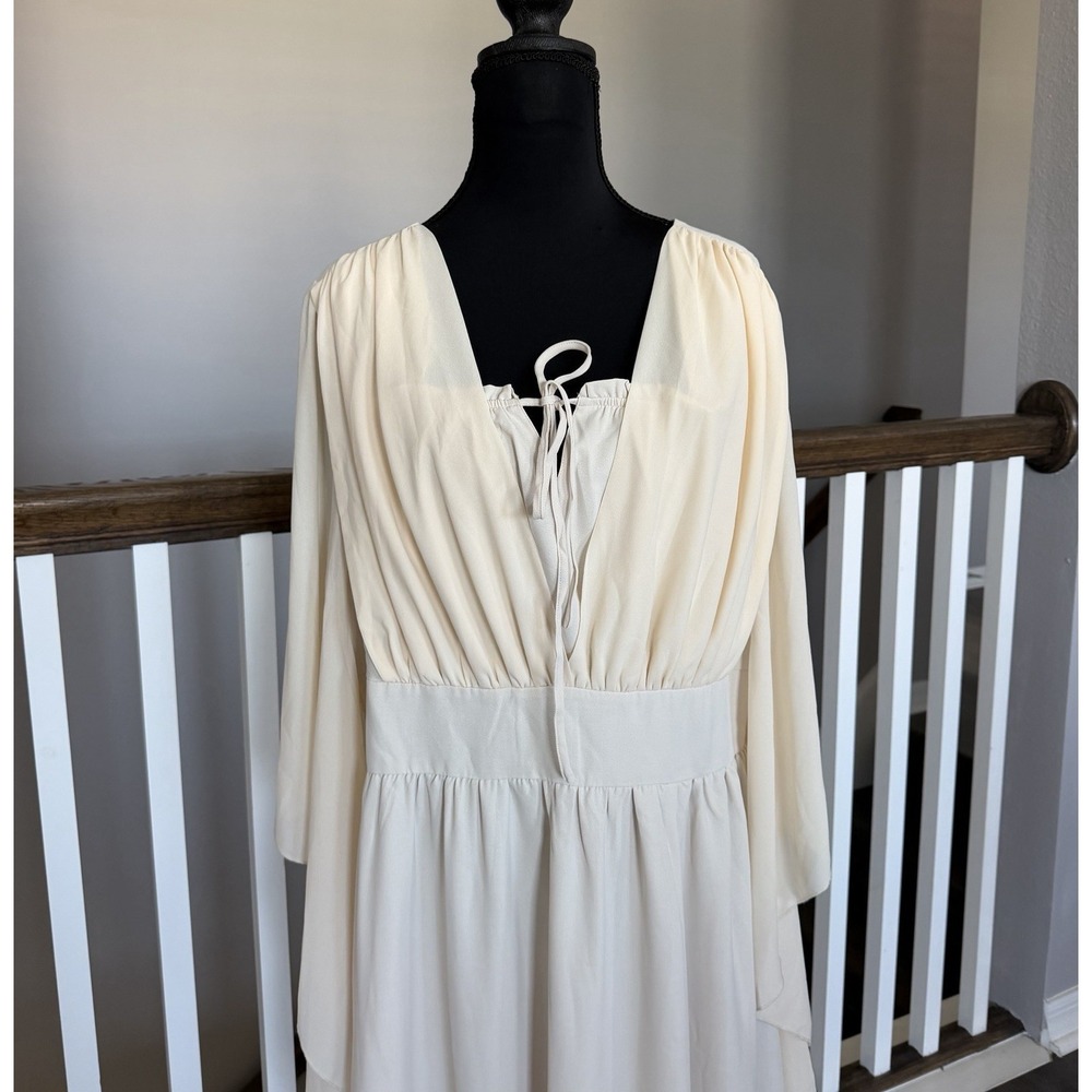 Scarlet Darkness NWT Renaissance Victorian Dress 2XL Beige Festival Milkmaid - Picture 2 of 13